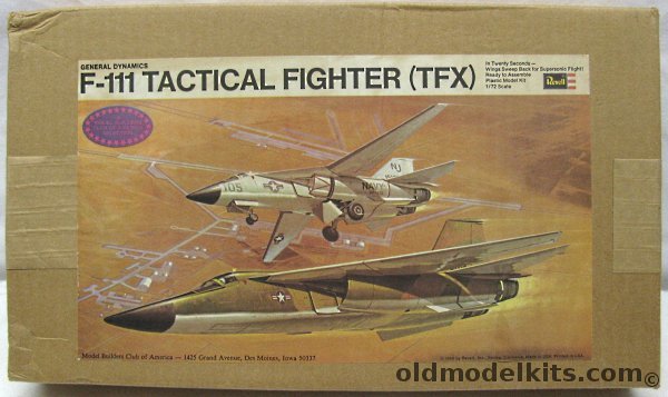 Revell 1/72 Prototype F-111 TFX (F-111A and F-111B) - Model Builders Club of America Issue plastic model kit